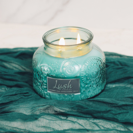 Cheerful Candle Large Geurkaars  Lavender Lilac Sandalwood Tonka 20 Oz Lush Groen