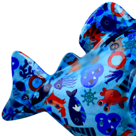 Pomme Pidou  - Spaarpot - Medium - Fish Kelly Blauw