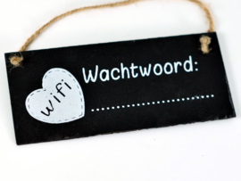 Wifi wachtwoord krijtbordje