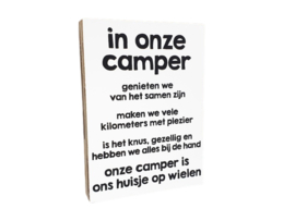 Tekstblok In onze Camper
