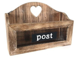 Postbak met raster post 18x25xcm natural/black