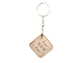 Sleutelhanger met tekst:Live the life you love