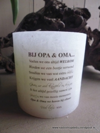 Witte Kaars  bij Opa en Oma