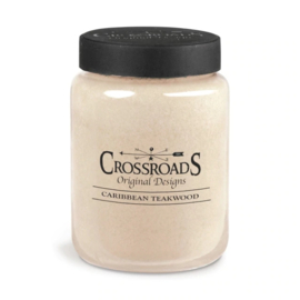 Caribbean Teakwood Crossroads  2 wick Candle 140 Branduren