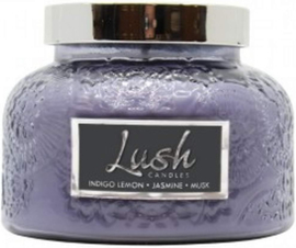Indigo Lemon Jasmine Musk Cheerful Candle Large Geurkaars  20 Oz Lush Violet