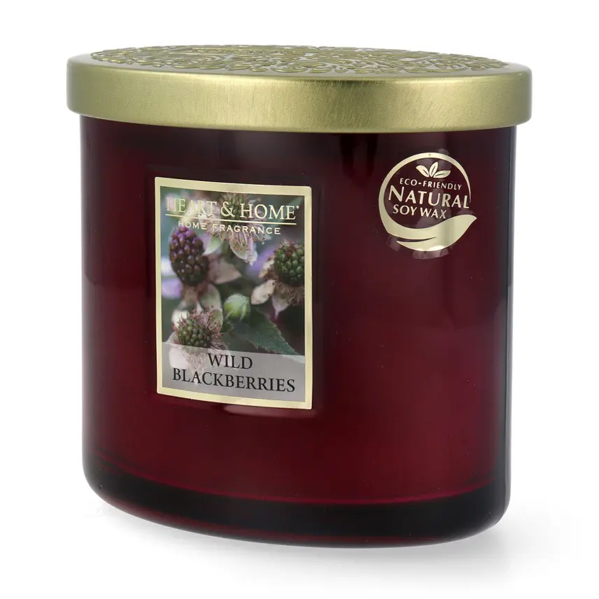 Wild blackberries Heart & Home® Ellipse geurkaars 220 g