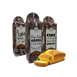 Boerencake mixen met leuke teksten