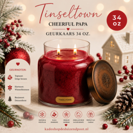 Tinseltown Cheerful Papa geurkaars 34 Oz.