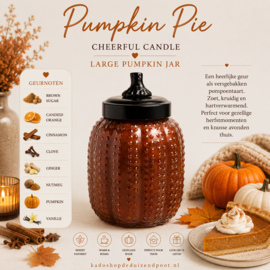 Pumpkin Pie geurkaars Large Pumpkin Jar (+110 branduren)