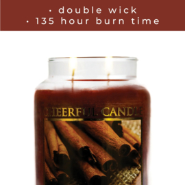 Cinnamon Twist geurkaars Cheerful Candle 2 lonten 680 gram