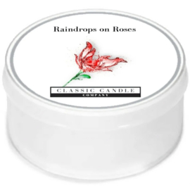 Raindrops on Roses Classic Candle MiniLight  XL Geurtheelicht  met deksel