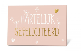Hartelijk Gefeliciteerd incl envelop en zakje bloemzaden