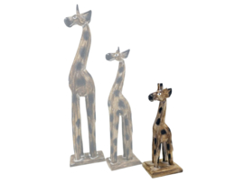 🦒 Houten Giraf – Naturel Decoratie (20 cm)