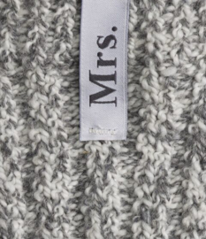 SOXS® Mr & Mr label Duo Grijze wollen sokken kuithoog mt 42-46