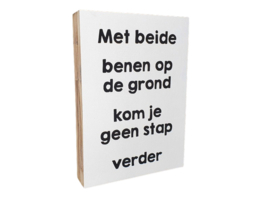 Tekstblok : Met beide benen op de grond....