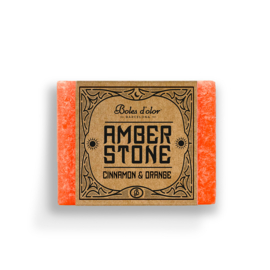 Cinnamon & Orange Boles d'olor Amber Stone 4,5 x 3,5 cm  gewicht 25 gram.
