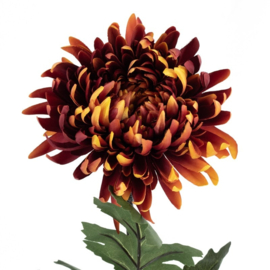 Kunstbloem Chrysant – Roest/Oranje (81 cm)