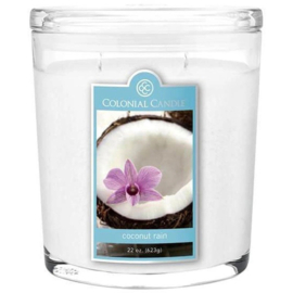 Coconut Rain Soja geurkaars ovaal  glas  Colonial Candle 269 g