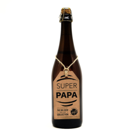 Fles Bier XL met tekst 'Super Papa' 75cl