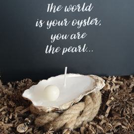 UNEVEN Oyster Candle +Refill+Rope+Pearl