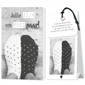 Jullie zijn een mooi paar!  Geurtasje - Wenskaart Incl envelop 12,5 x 8 cm