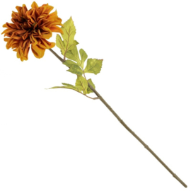 Kunstbloem Dahlia – Oranje (75 cm) RealTouch zijdebloem vol warmte