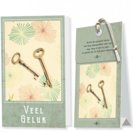 Veel geluk Geurtasje - Wenskaart Incl envelop 12,5 x 8 cm