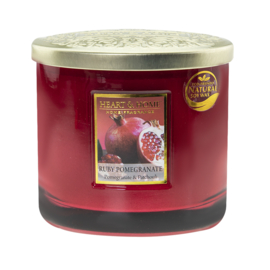 Ruby Pommegranate Heart & Home Ellips 2 wick Candle 230 gram