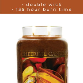 Aunt Kook's Apple Cider  geurkaars Cheerful Candle 2 lonten 680 gram