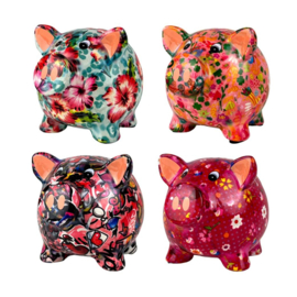 Pomme Pidou Spaarpot Varken Rosie Bloemen (15x12x12cm – Keramiek)