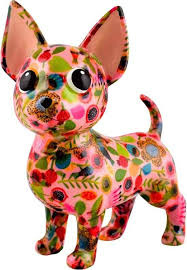 Pomme Pidou Chihuahua Cruz - Spaarpot - Medium - Pink Strawberry Fields