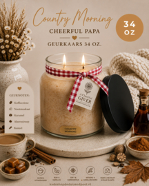 Country Morning geurkaars Cheerful Candle Papa Collectie 155 branduren