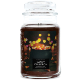Candy Cauldron Village Candle  Large Jar 170 Branduren