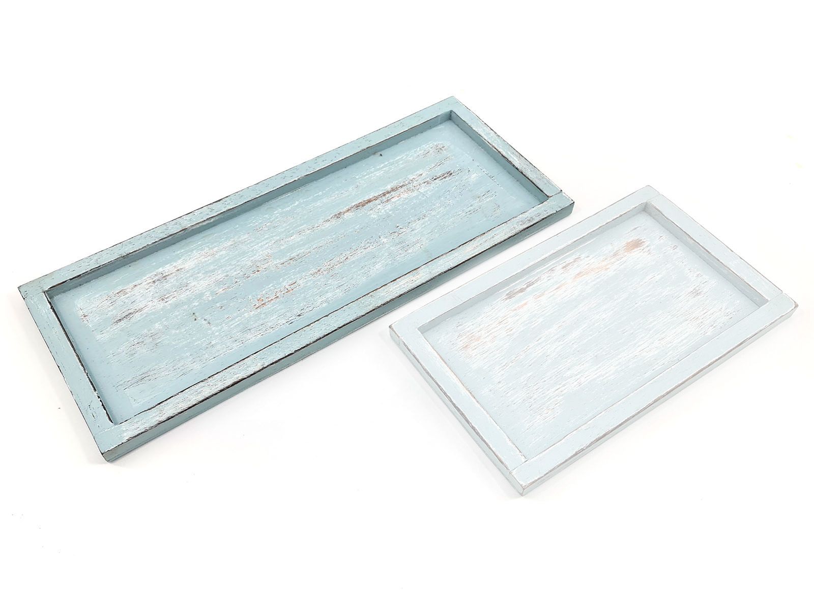 Dienblad 16x39 cm in zee blauw: