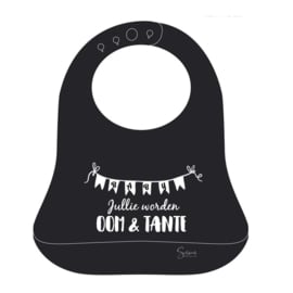 Slabbetje Zwart / Wit – Cool! Jullie worden oom & tante