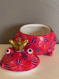 Pomme Pidou snoep pot / koekjes pot kikker Freddy Medium rood