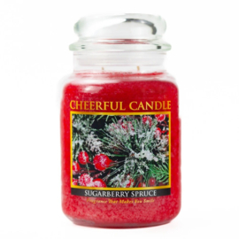Sugarberry Spruce geurkaars Cheerful Candle 680 g – 2 lonten