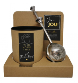 Voor Jou! Cadeauset Theeleutlepel  en 50 gram Levensthee