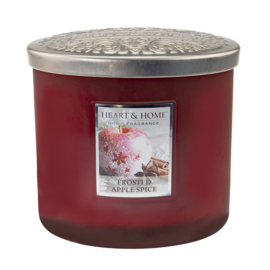 Frosted Apple Heart & Home  2 Wick Ellipse Candle 230 gram