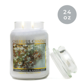 Chamomile & Amber Mist geurkaars Cheerful Candle 2 lonten 680 gram