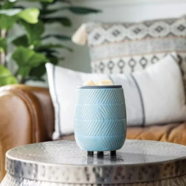 Blue Herrinbone Candle Warmers® Flip Dish geurlamp  blauw