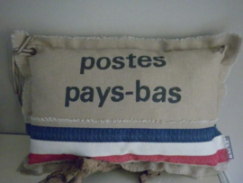 PTT kussen langwerpig handgemaakt – nostalgisch Postes Pays-Bas 55x35 cm