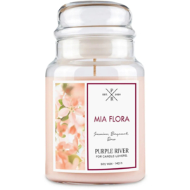 Mia Flora large Geurkaars Purple River