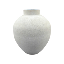 Vaas Lune metaal gebroken wit – Home Society 41,5 x 35 x 35 cm