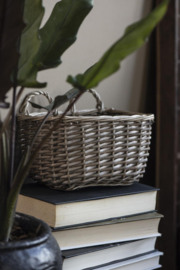 IB Laursen wandmand  grove wilg met 2 handvaten (21x15x13 cm)