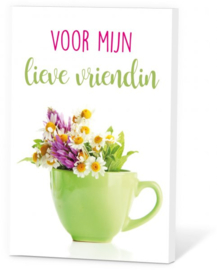Voor mijn lieve vriendin Thee Wenskaart Incl thee en envelop