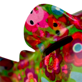 Pomme Pidou  - Spaarpot - Medium - Fish Kelly Groen met Bloemen