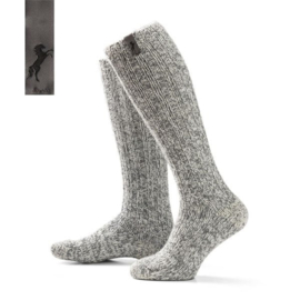 SOXS® Silver Horse label unisex grijze wollen sokken Kniehoog mt 37-41