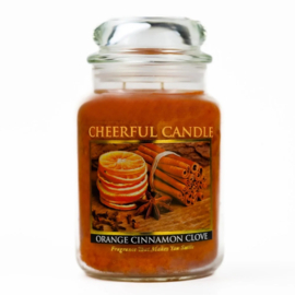 Orange Cinnamon Clove Cheerful geurkaars 680 g – 2 lonten