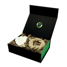 UNEVEN Oyster candle - Oyster rope en 1 geurparel  in  cadeaubox